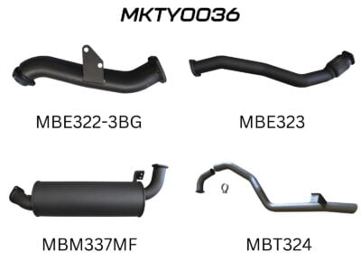 Toyota Landcruiser HZJ105 3 Bolt Garrett 3in Turbo Back with Muffler (MKTY0036)