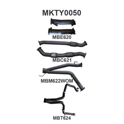 Toyota Landcruiser VDJ200 3in Dual With Cat, NO Muffler, Exit L&R