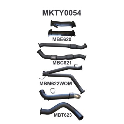 Toyota Landcruiser VDJ200 3in Dual With Cat, NO Muffler, 4in Exit (MKTY0054)