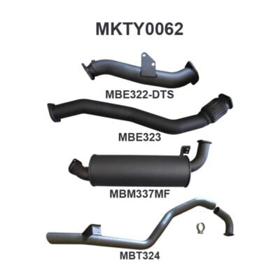 Toyota Landcruiser HZJ105 DTS Turbo 3in Turbo Back with Muffler (MKTY0062)