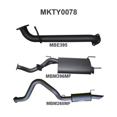 Toyota UZJ100 LANDCRUISER 4.7L V8 3in CAT-BACK EXHAUST WITH CENTRE & REAR MUFFLER (MKTY0078)