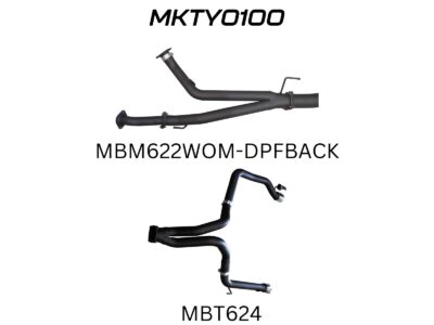 Toyota Landcruiser VDJ200 3in DPF Back Twin 3in Tailpipe (MKTY0100)