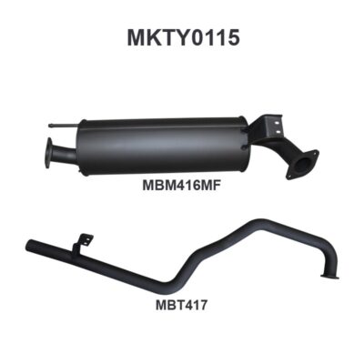Toyota Landcruiser FZJ105 2.5in off Extractors Muffler/Tailpipe (MKTY0115)