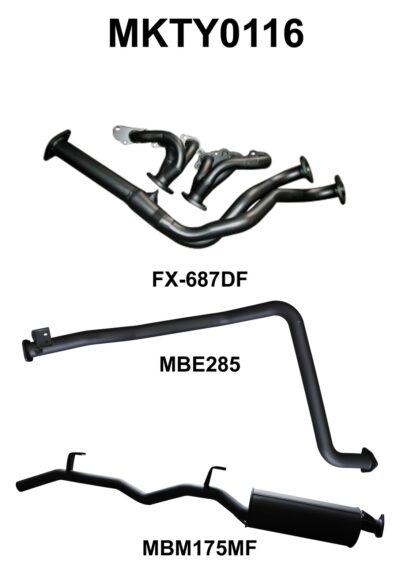Toyota Landcruiser FZJ79 Extractors & 2.5in Full System (MKTY0116)