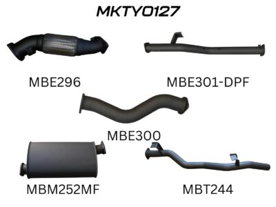 Toyota Landcruiser VDJ79 V8 Ute 3in NO Cat, With Muffler DPF (MKTY0127)