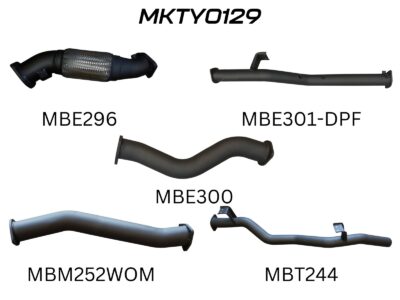 Toyota Landcruiser VDJ79 V8 Ute 3in NO Cat, WOM, DPF (MKTY0129)