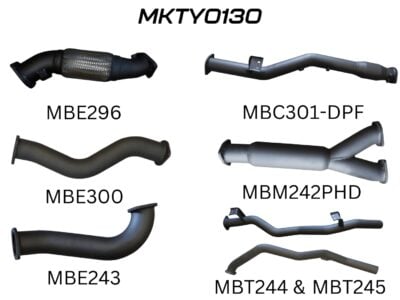 Toyota Landcruiser VDJ79 V8 Ute Dual 3in With Cat & Hotdog DPF (MKTY0130)