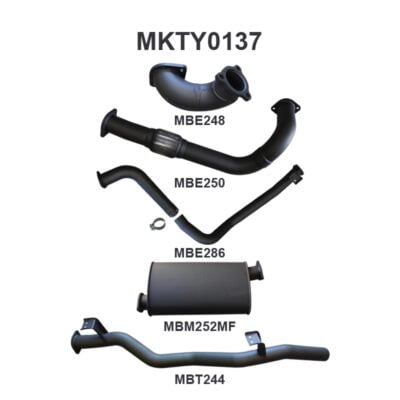 Toyota Landcruiser HZJ75, 78 3in With Muffler to Suit DTS Turbo (MKTY0137)