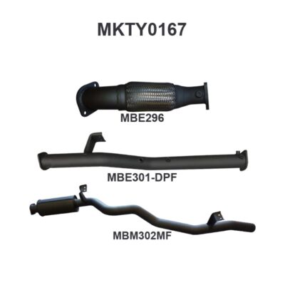 Toyota Landcruiser VDJ76 V8 Wagon 3in Without Cat Rear Muffler DPF (MKTY0167)