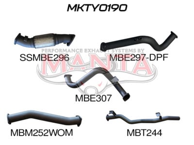 Toyota Landcruiser VDJ78 V8 Troopy 3in Turbo Back Pipe Only, DPF model (MKTY0190)