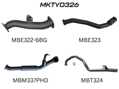 Toyota Landcruiser HZJ105 6 Bolt Garrett 3in Turbo Back with Hotdog (MKTY0326)