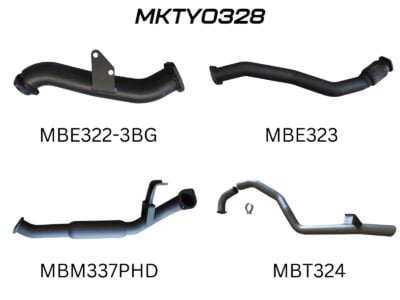 Toyota Landcruiser HZJ105 3 Bolt Garrett 3in Turbo Back with Hotdog (MKTY0328)