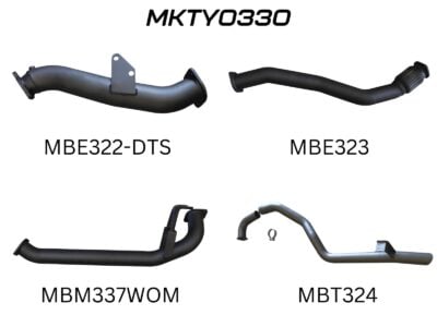 Toyota Landcruiser HZJ105 DTS Turbo 3in Turbo Back without Muffler (MKTY0330)