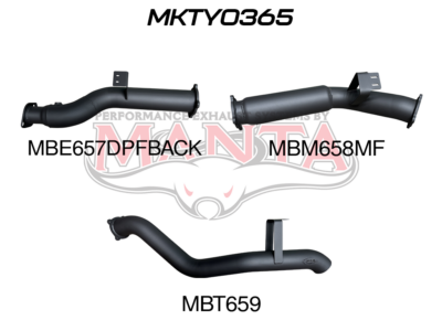 Toyota Landcruiser VDJ76 4.5L V8 Wagon 4in DPF Back with Muffler (MKTY0365)