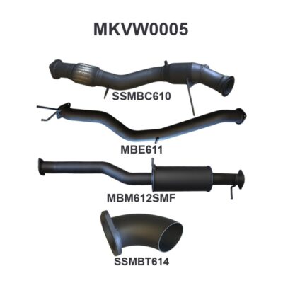 Volkswagen Amarok 2.0L 3in EARLY Model Standard Exit Sports Muffler (MKVW0005)