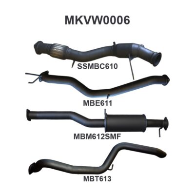 Volkswagen Amarok 2.0L 3in EARLY Model Tailpipe Exit Sports Muffler (MKVW0006)