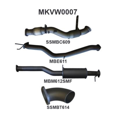 Volkswagen Amarok 2.0L 3in Later Model Standard Exit Sports Muffler (MKVW0007)