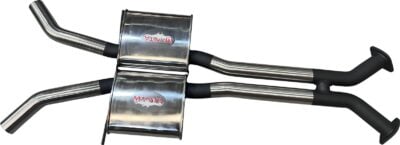 Holden Commodore VU VY VZ V8 Ute 2 1/2in Dual Centre Muffler to Suit LH & RH Exit