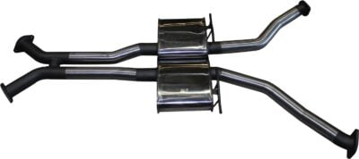 Holden VZ Monaro - Gto 2 1/2in Dual Centre Mufflers With Y Front to Suit Extractors