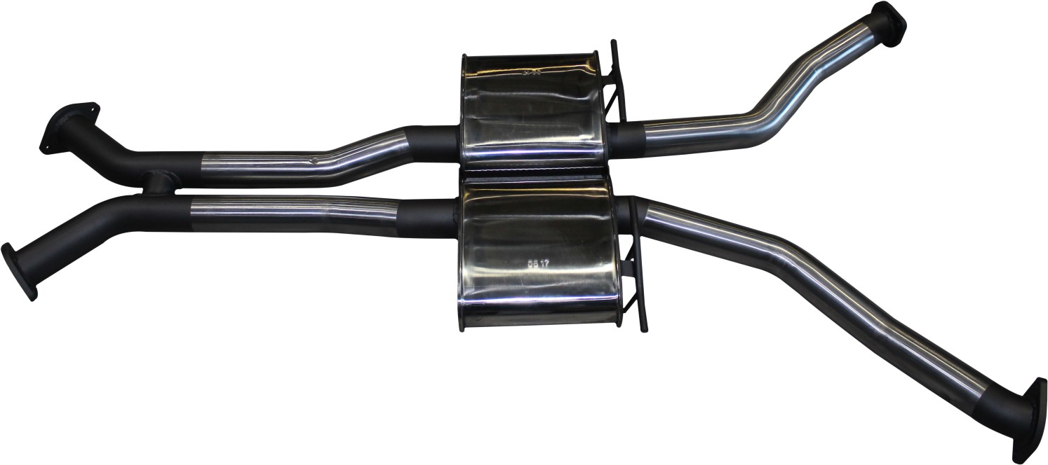 Holden VZ Monaro - Gto 2 1/2in Dual Centre Mufflers With Y Front to Suit Extractors