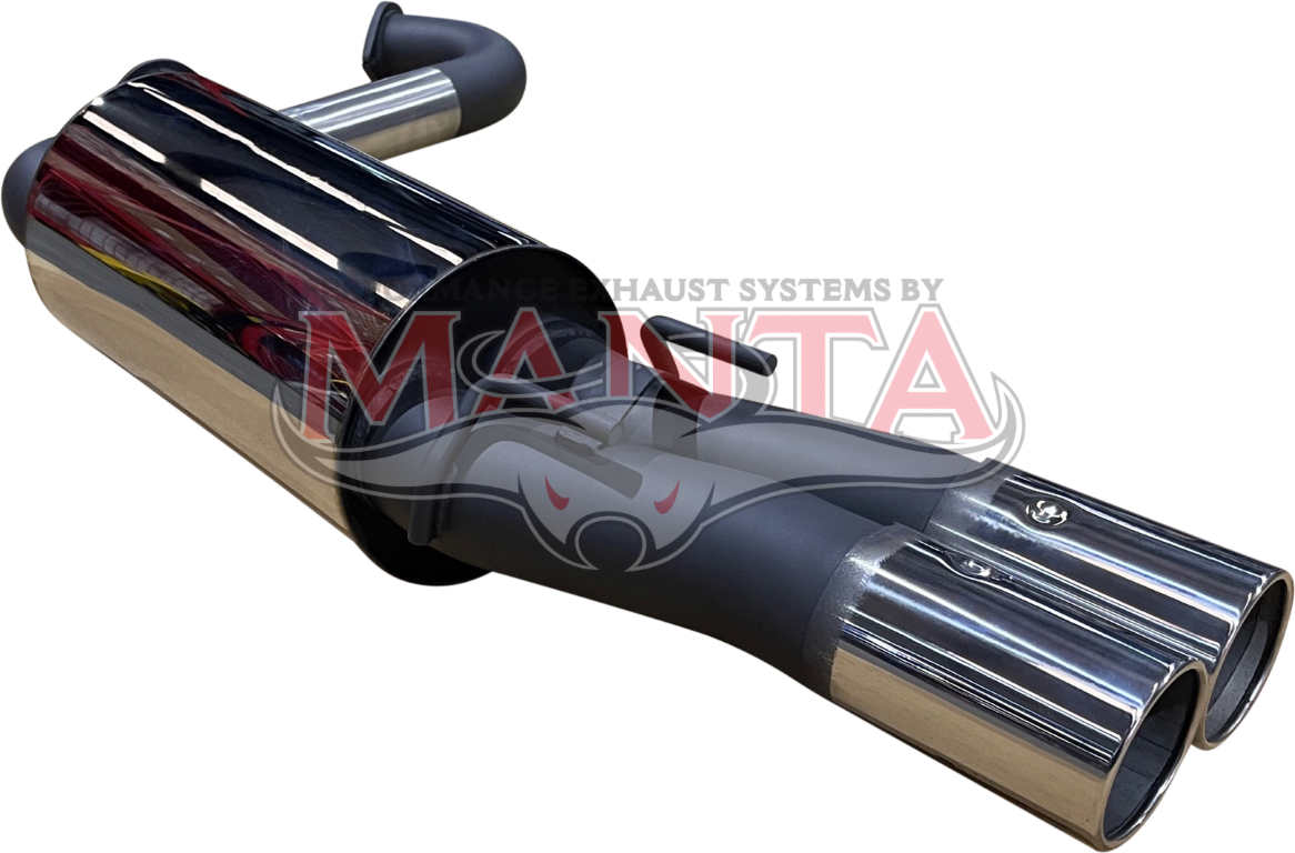 VU Maloo Ute 3in Dual Rear Muffler With Polished Tips