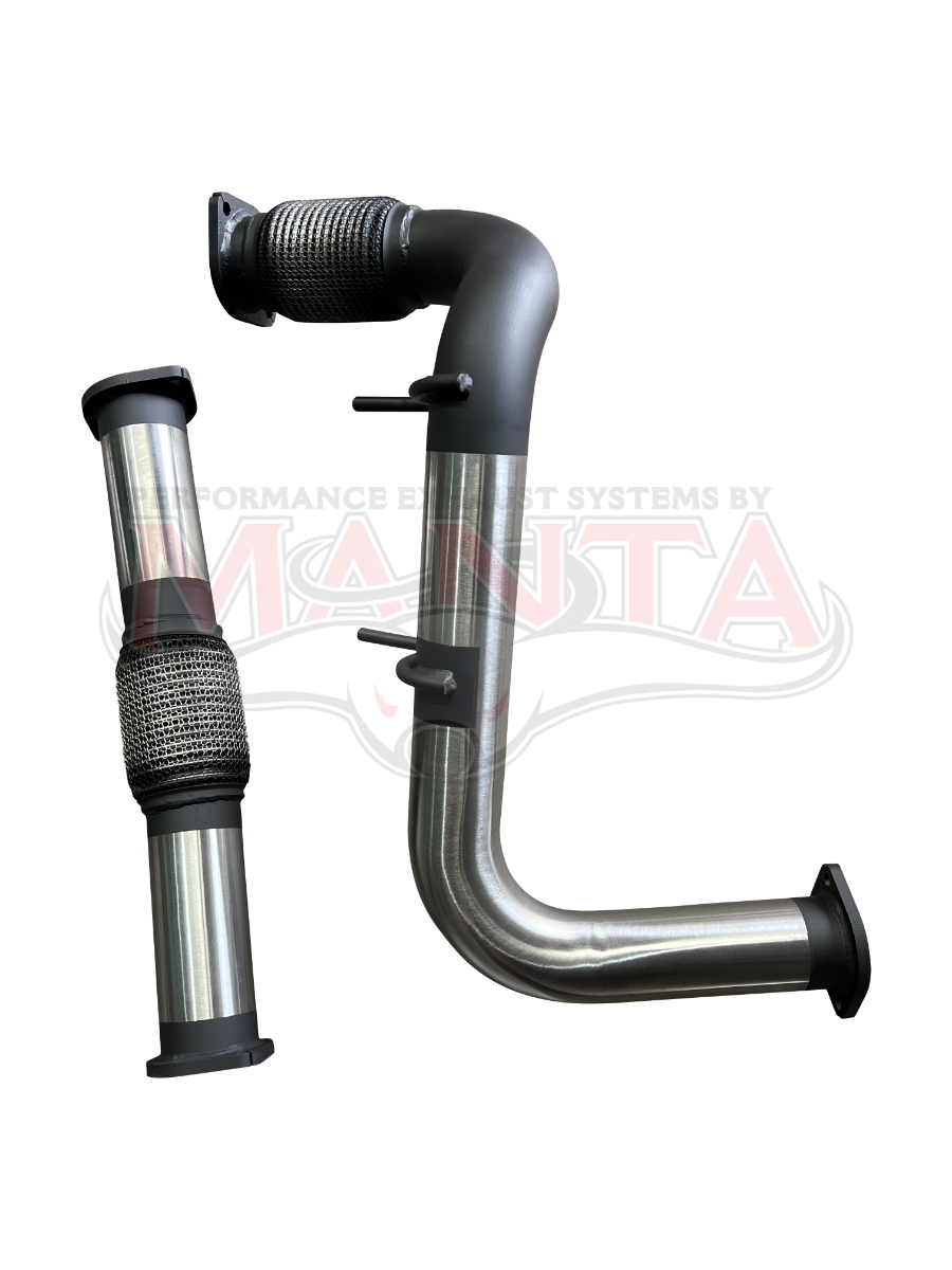 ssmby781 Ford Raptor 3.0L Twin Turbo V6, 3in Dual Y-Section Con Pipes From Dump Pipe Assemblies