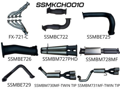 Chevrolet Silverado 1500 6.2L V8 Full Exhaust With HPC Coated Extractors, Cats With Quad Tips