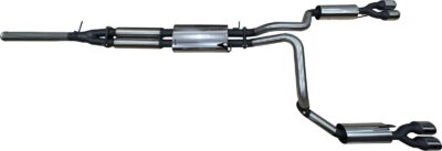 Chevrolet Silverado 1500 6.2L V8 Cat Back Exhaust System, Centre & Rear Mufflers With Quad Tips
