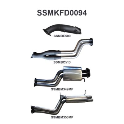 Ford Falcon BA BF XR6 Turbo 2.5in Dual Turbo Back (SSMKFD0094)