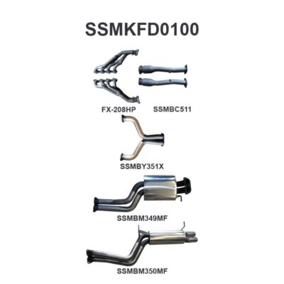 Ford BA BF V8 4V Sedan 2.5in Dual With Extractors Muffler/Muffler (SSMKFD0100)