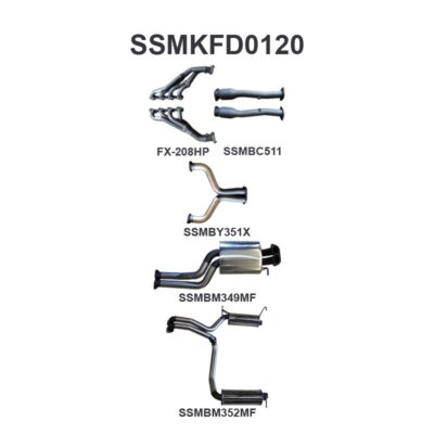 Ford BF GT V8 4V Sedan 2.5in L & R With Extractors Muffler/Muffler (SSMKFD0120)