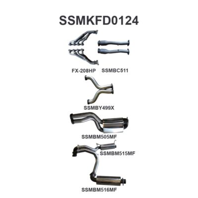 Ford BF GT V8 4V Sedan 3in L & R With Extractors Muffler/Muffler