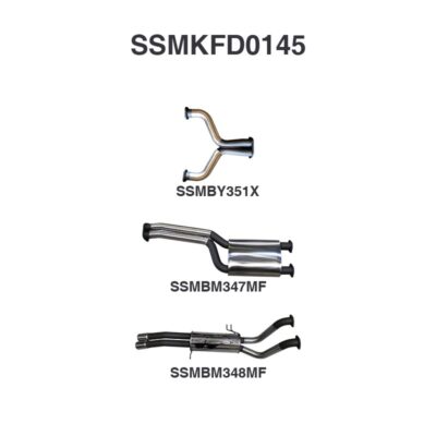 Ford BA BF V8 Ute 2.5in Dual CatBack Muffler/Muffler (SSMKFD0145)
