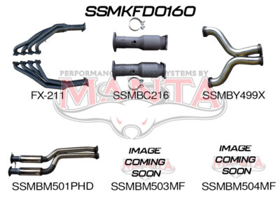 Ford BA BF V8 4V Ute 3in L & R With Extractors Hotdog/Muffler
