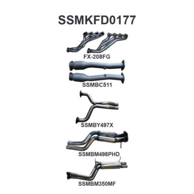 Ford FG V8 Sedan 2.5in Dual With Extractors Hotdog/Muffler (SSMKFD0177)