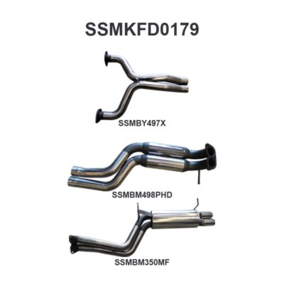 Ford FG V8 Sedan 2.5in Dual CatBack Hotdog/Muffler (SSMKFD0179)