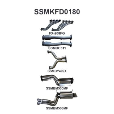 Ford FG V8 Sedan 3in Dual With Extractors Muffler/Muffler