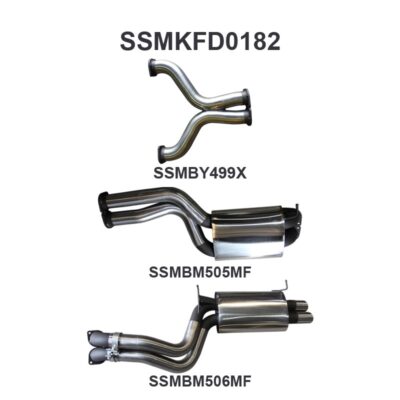 Ford FG V8 Sedan 3in Dual CatBack Muffler/Muffler