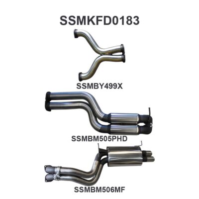 Ford FG V8 Sedan 3in Dual Catback Hotdog/Muffler