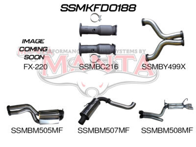 Ford FG V8 Sedan 3in L & R With Extractors Muffler/Muffler