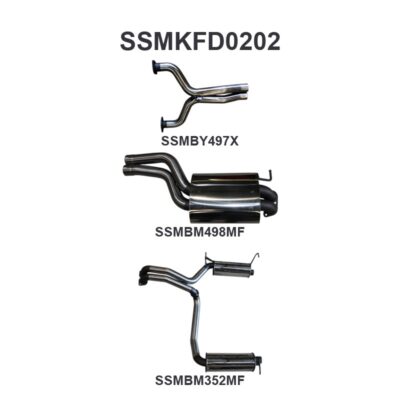 Ford FG GT V8 5.0 SDN 2.5in L & R CatBack Muffler/Muffler (SSMKFD0202)