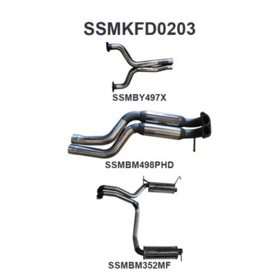 Ford FG GT 5.0 V8 SDN 2.5in L & R Catback Hotdog/Muffler (SSMKFD0203)