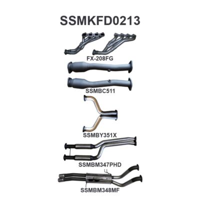 Ford FG 5.4L V8 Ute 2.5in Dual With Extractors Hotdog/Muffler (SSMKFD0213)