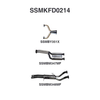 Ford FG V8 Ute 2.5in Dual CatBack Muffler/Muffler (SSMKFD0214)