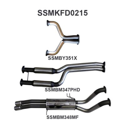 Ford FG V8 Ute 2.5in Dual CatBack Hotdog/Muffler (SSMKFD0215)