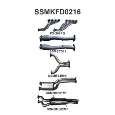 Ford FG 5.4L V8 Ute 3in Dual With Extractors Muffler/Muffler