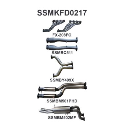 Ford FG 5.4L V8 Ute 3in Dual With Extractors Hotdog/Muffler