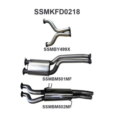 Ford FG 5.4L V8 Ute 3in Dual CatBack Muffler/Muffler