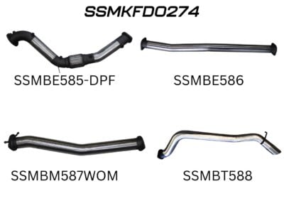 Ford PX2 & PX3 Ranger 3.2L Turbo Back Without Cat & Without Muffler (SSMKFD0274)