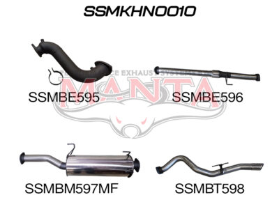 Holden Colorado RG 2.8L Non-DPF 2012-Aug 2016 3in Turbo Back Without Cat & With Muffler (SSMKHN0010)